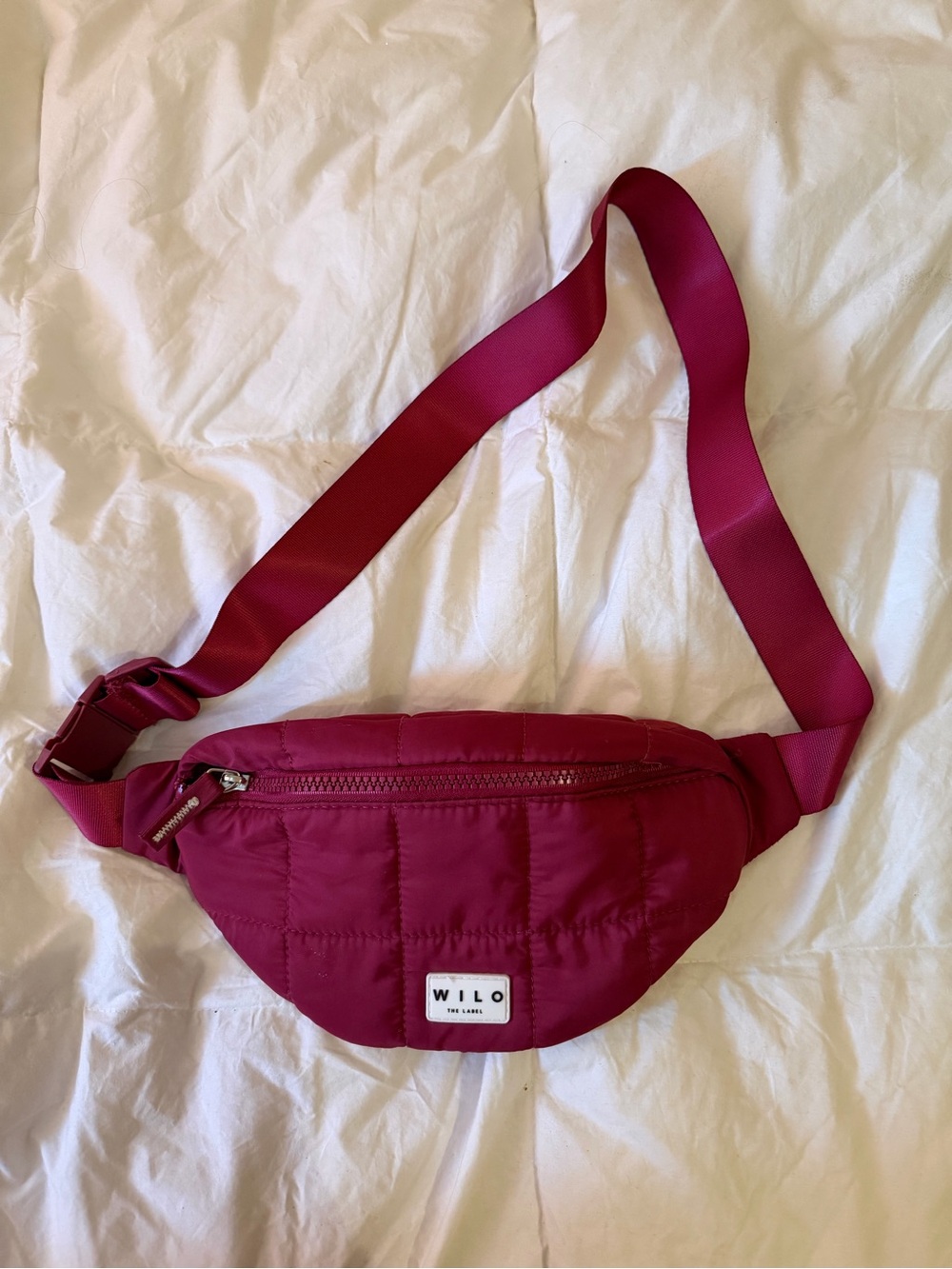 WILO Quilted Burgundy Waist Belt Bag